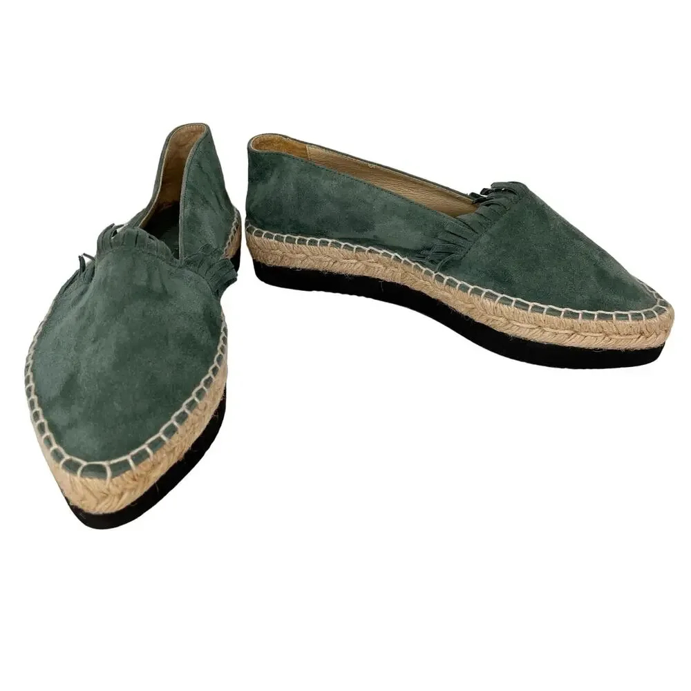 Palomitas by Paloma Barcelo Daniela Espadrilles Green Suede 36 6 Spain